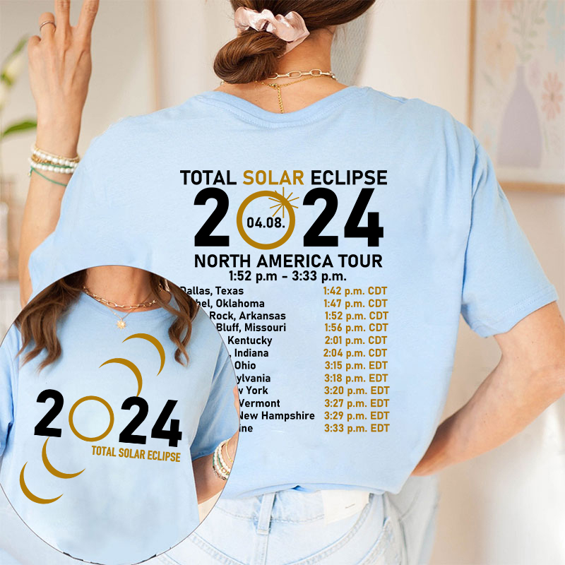 Total Solar Eclipse Teacher Two Sided T-Shirt