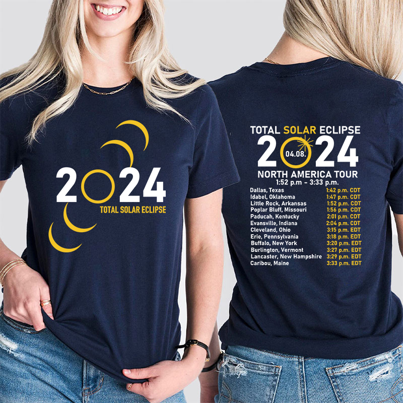 Total Solar Eclipse Teacher Two Sided T-Shirt