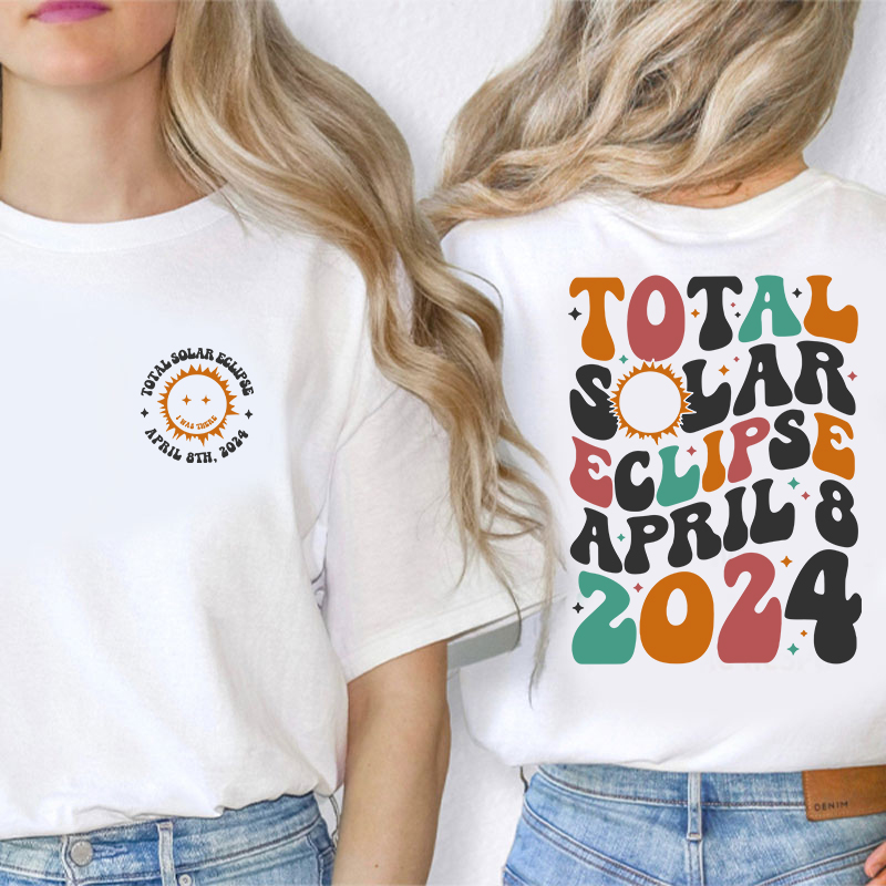 Totality Solar Eclipse Teacher Two Sided T-Shirt