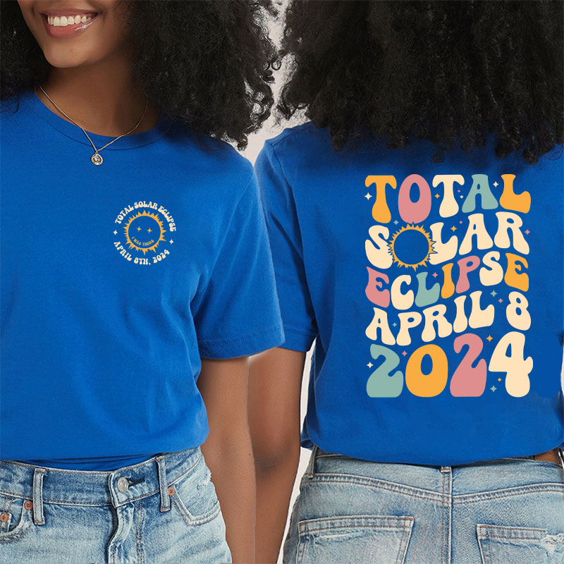 Totality Solar Eclipse Teacher Two Sided T-Shirt