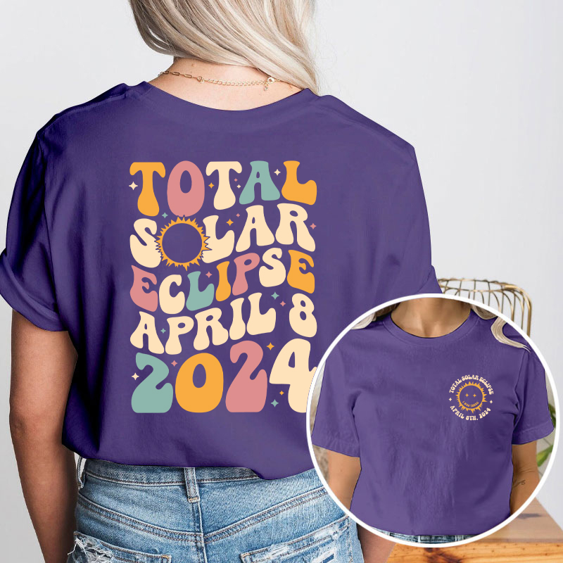 Totality Solar Eclipse Teacher Two Sided T-Shirt
