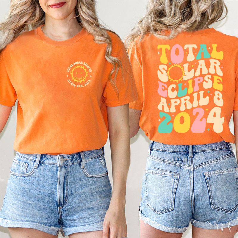 Totality Solar Eclipse Teacher Two Sided T-Shirt