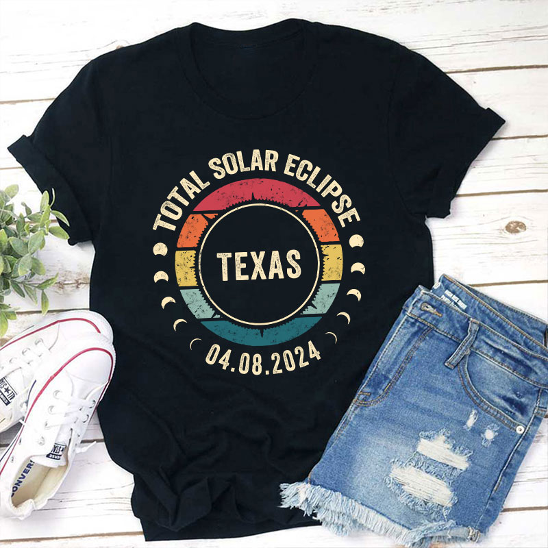Personalized Total Solar Eclipse Teacher T-Shirt Sale-Teachersgram