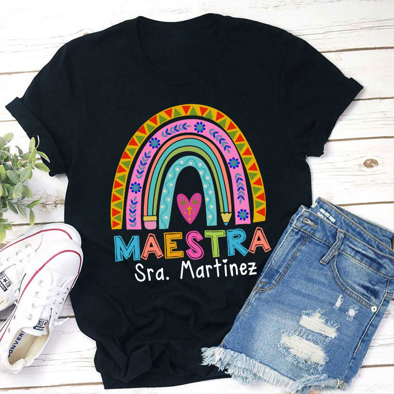Personalized Maestra Spanish Teacher T-Shirt Sale-Teachersgram