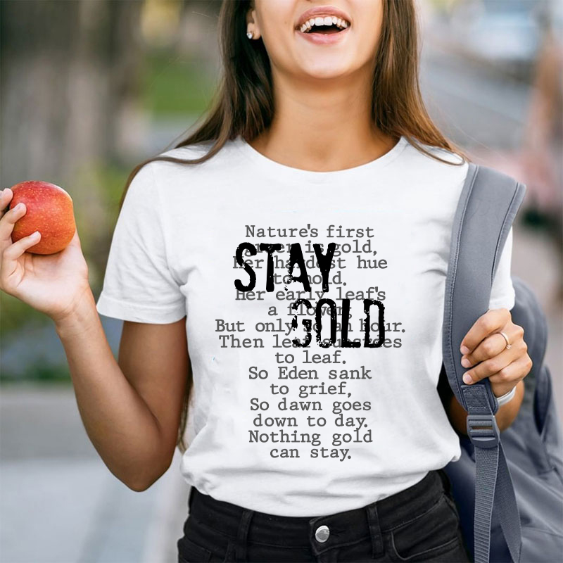 Greasers Stay Gold Teacher T-Shirt