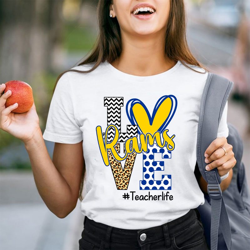 Personalized Love Mascot Teacher T-Shirt