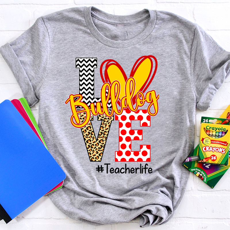 Personalized Love Mascot Teacher T-Shirt