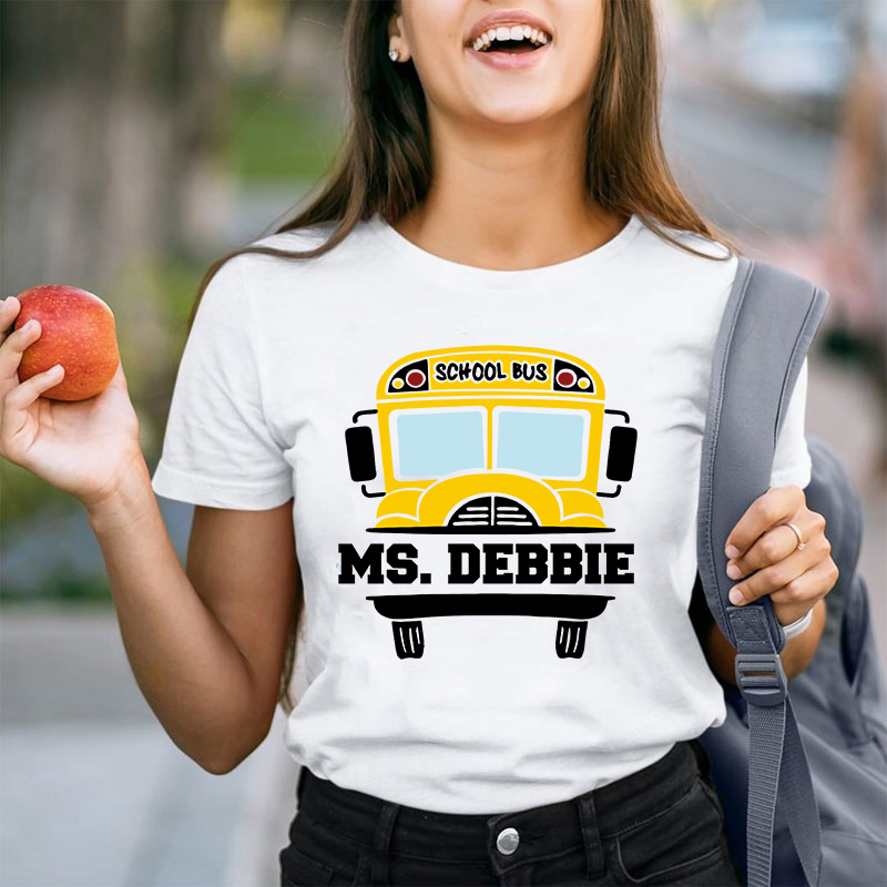 Personalized Back To School Bus Driver Teacher T-Shirt