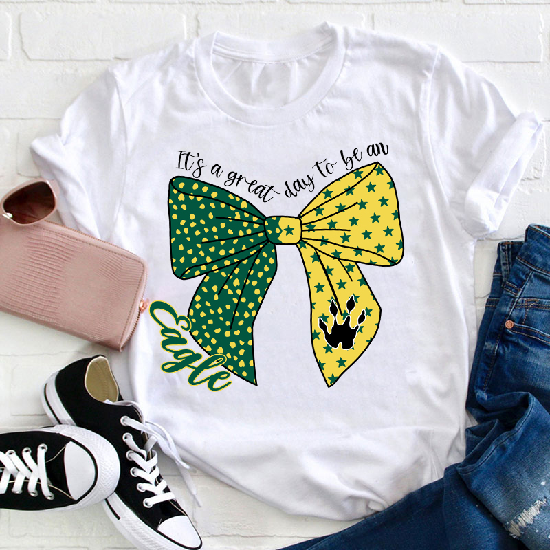 Personalized Colorful Bow It's A Great Day To Be A Teacher T-Shirt