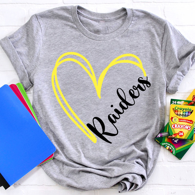 Personalized I Love My Team With All My Heart Teacher T-Shirt