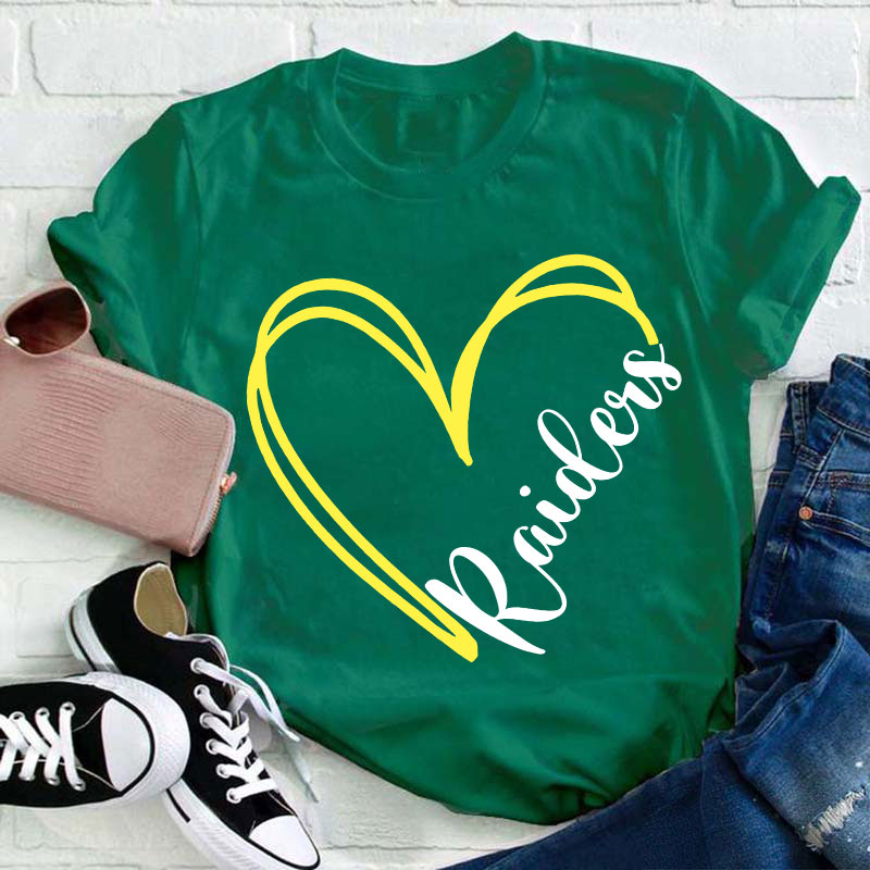 Personalized I Love My Team With All My Heart Teacher T-Shirt