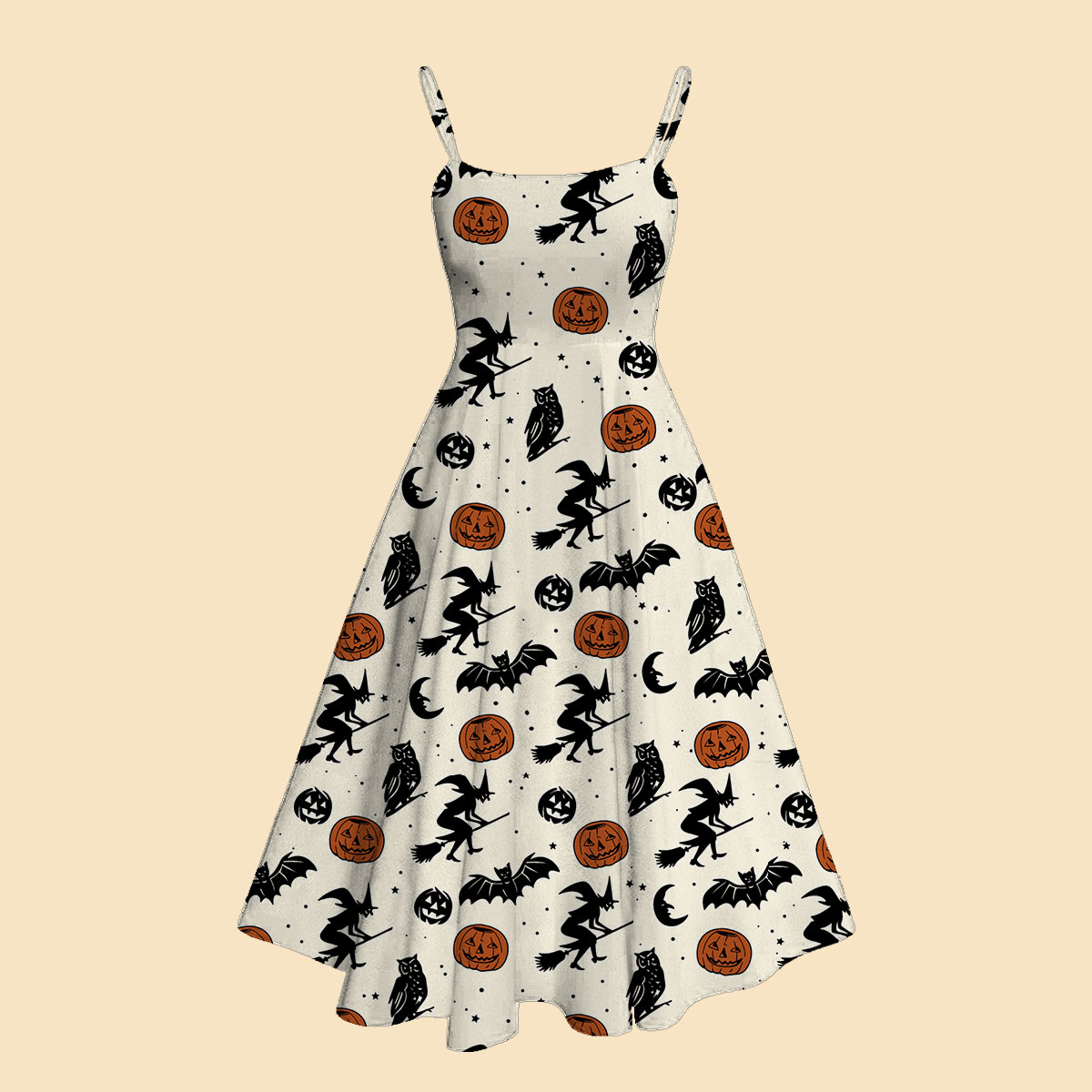 Halloween Witch Teacher Suspender Long Skirt With Free Top