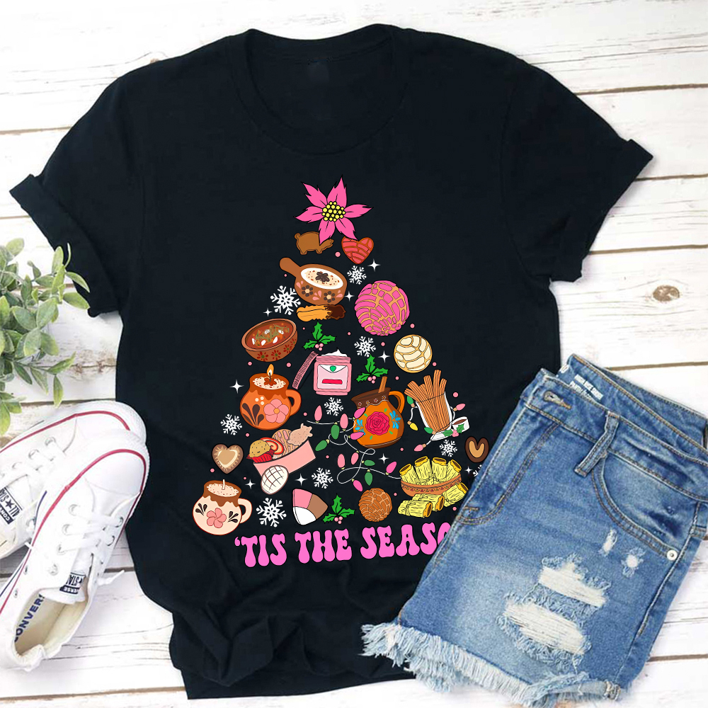 Tis The Season Spanish Traditional Cuisine Teacher T-Shirt