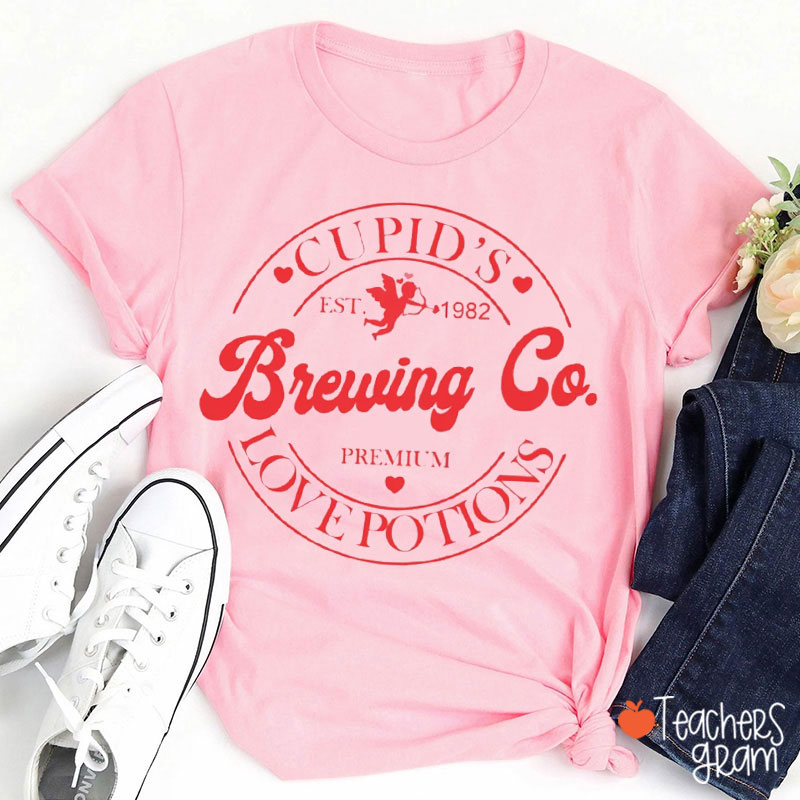 Cupid's Brewing Co Premium Love Potions Teacher T-Shirt