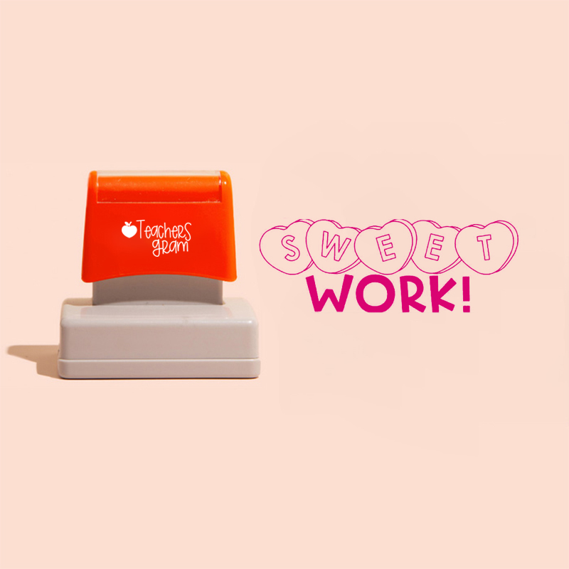 Sweet Work Teacher Rectangle Stamp