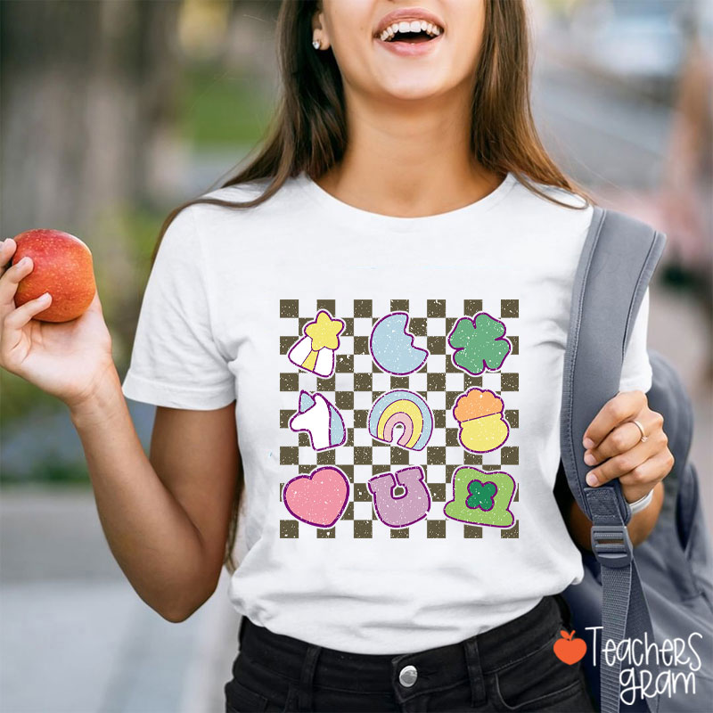 Cute Icons St. Patrick's Day Teacher T-Shirt