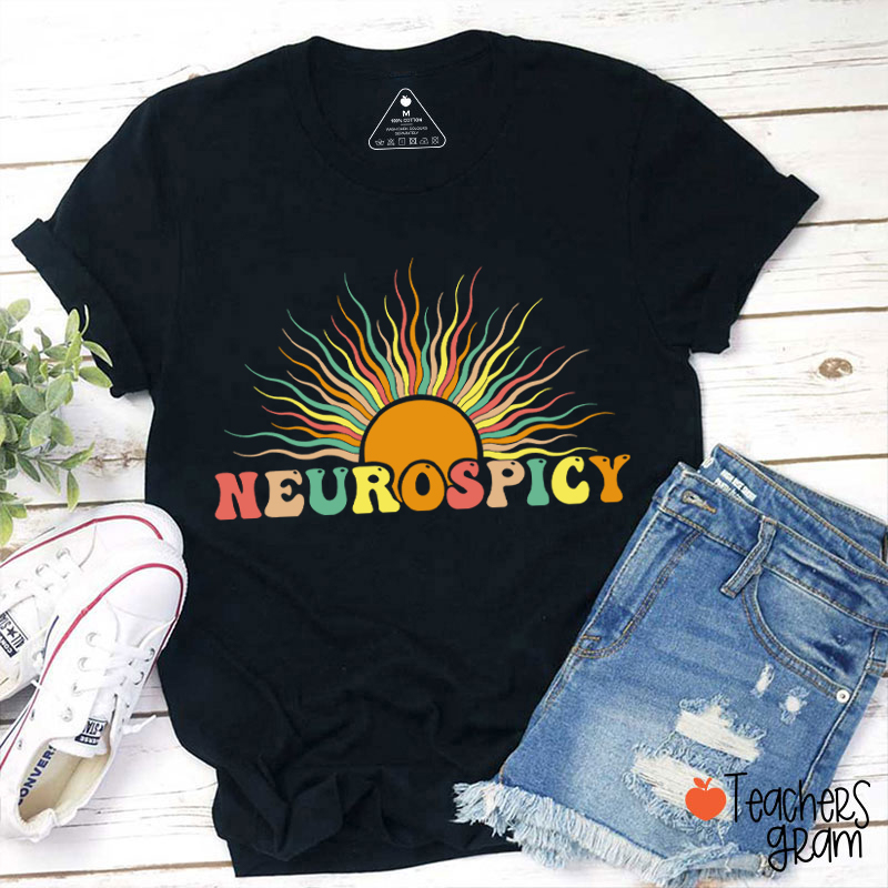Neurospicy Autism Awareness Teacher T-Shirt
