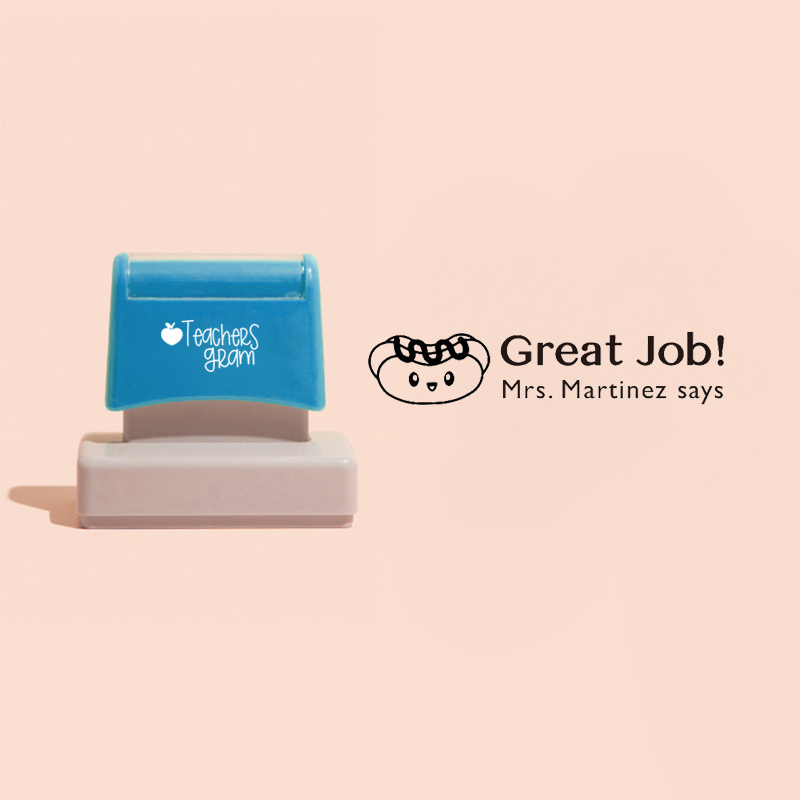 Personalizde Name Great Job Sandwich Teacher Rectangle Stamp
