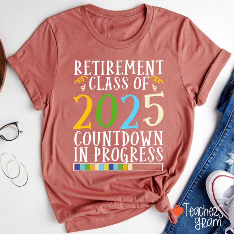 Personalized Retirement Countdown In Progress Teacher T-Shirt