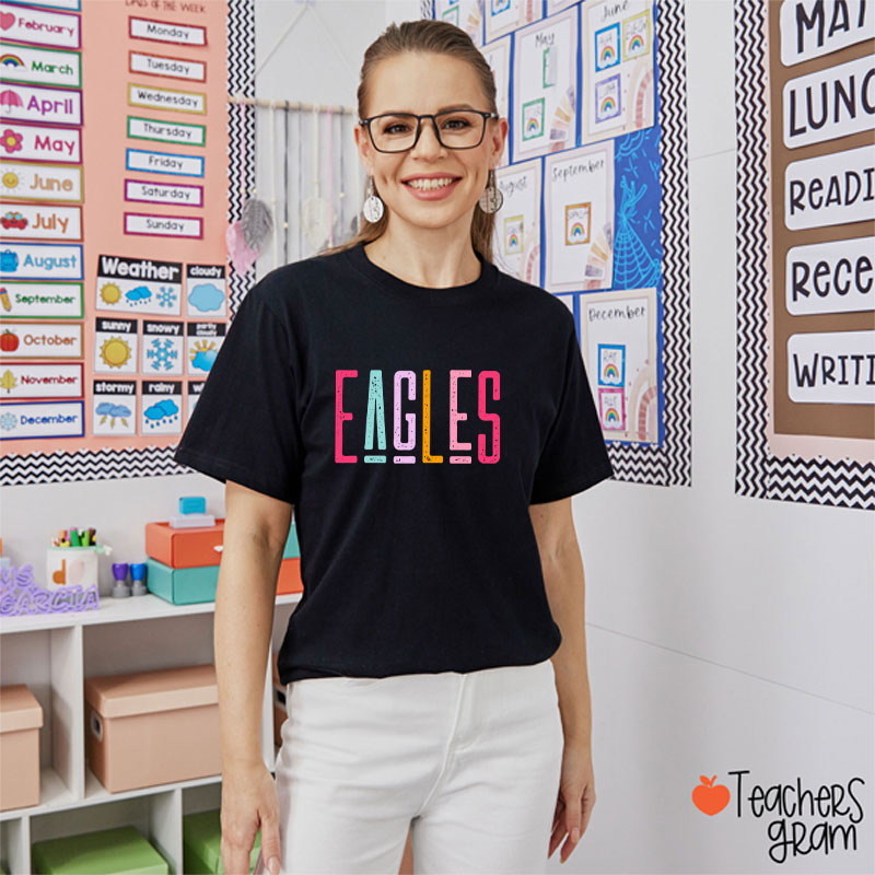 Personalized Mascot School Pride Comfortable Colors Teacher T-Shirt