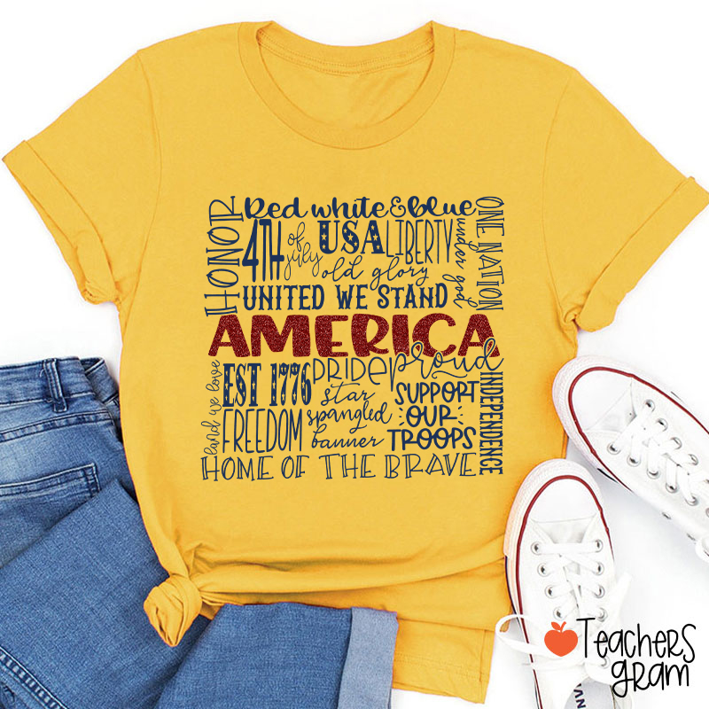 United We Stand America Teacher T-Shirt