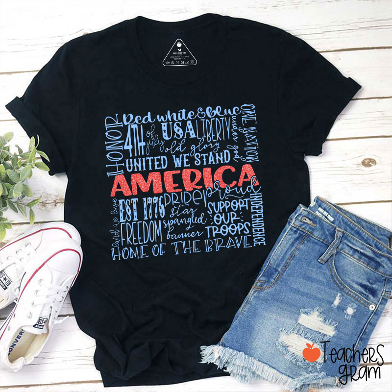 United We Stand America Teacher T-Shirt