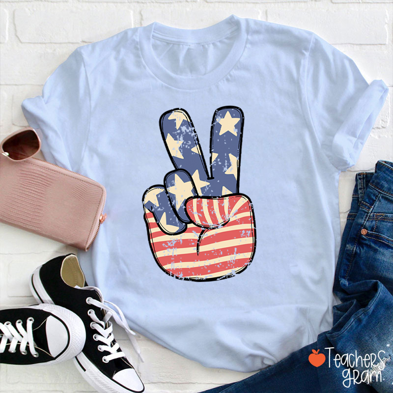 America Peace Teacher T-Shirt