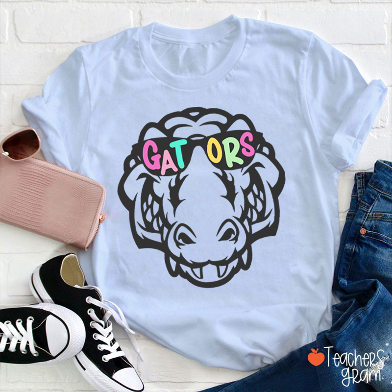 Personalized Sunglasses Mascot Teacher T-Shirt