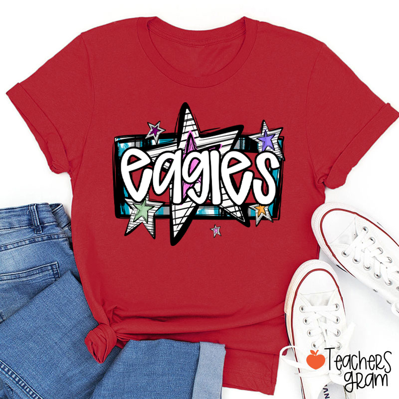 Personalized Mascot Star Metal Rock Teacher T-Shirt