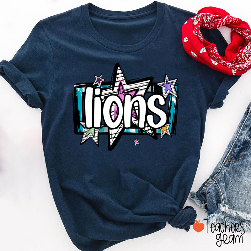 Personalized Mascot Star Metal Rock Teacher T-Shirt