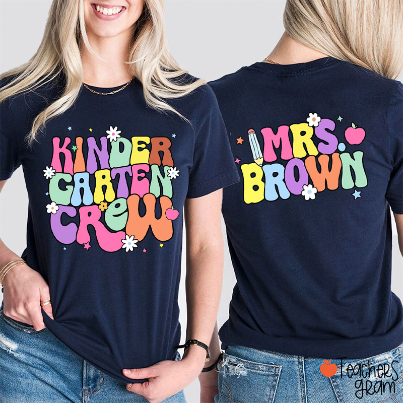 Personalized Grade And Name First Day Of School Teacher Two Sided T-Shirt