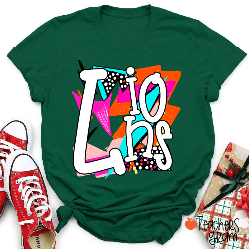 Personalized Mascot School Spirit Rock Teacher T-Shirt