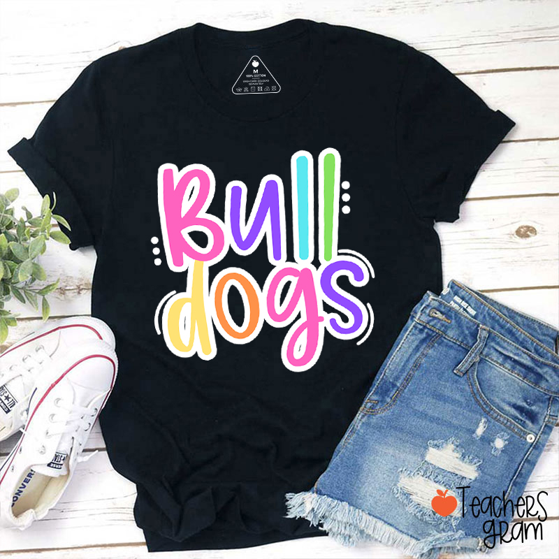 Personalized Mascot Or Name Candy Color Teacher T-Shirt