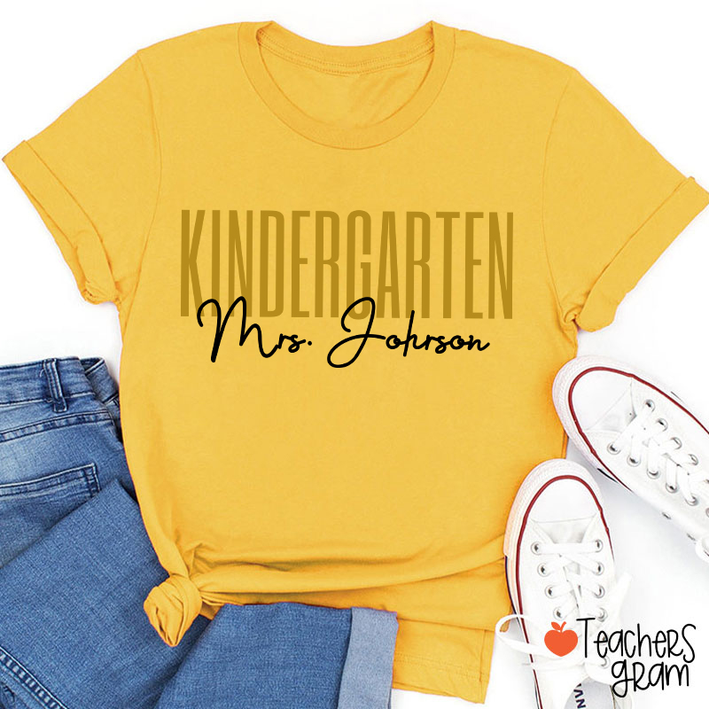Personalized Grade And Name Back To School Teacher T-Shirt