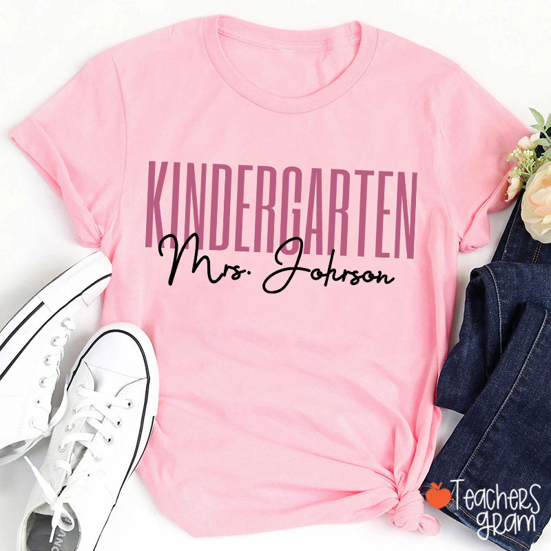Personalized Grade And Name Back To School Teacher T-Shirt