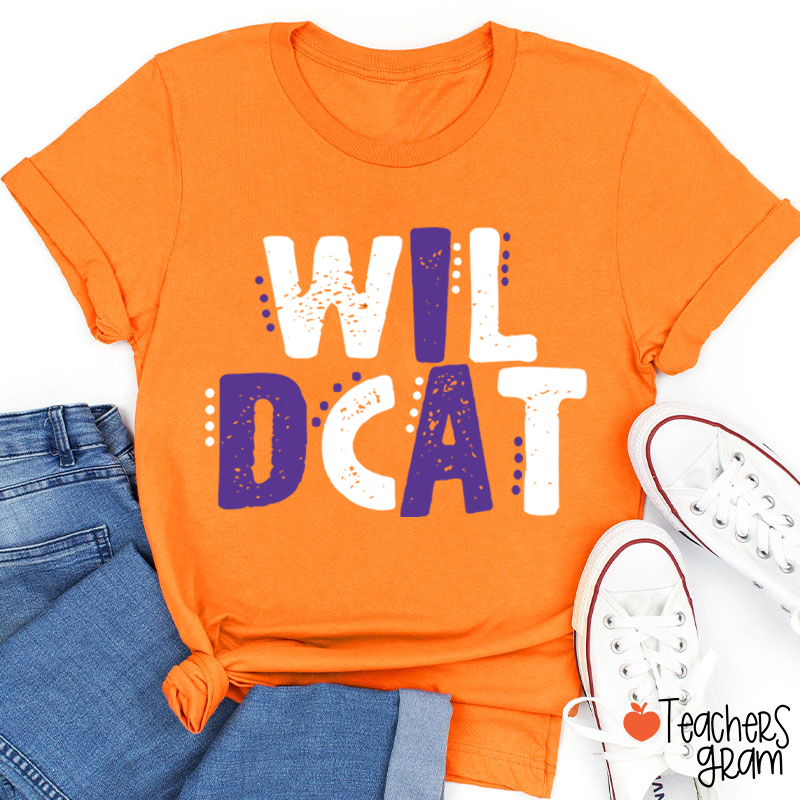 Personalized Mascot Cute Dot School Spirit Teacher T-Shirt