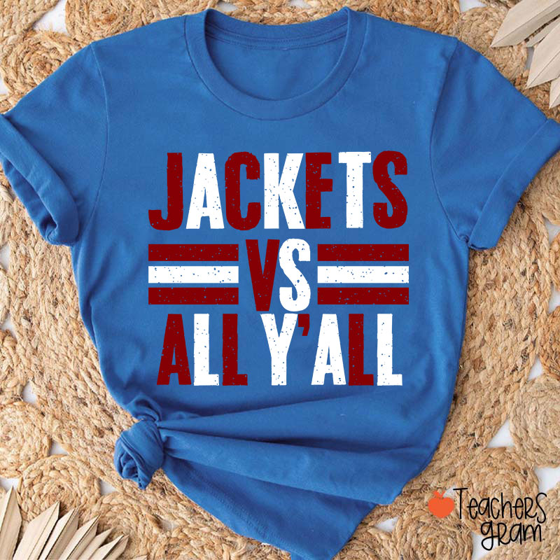 Personalized Mascot All Y'all School Spirit Teacher T-Shirt