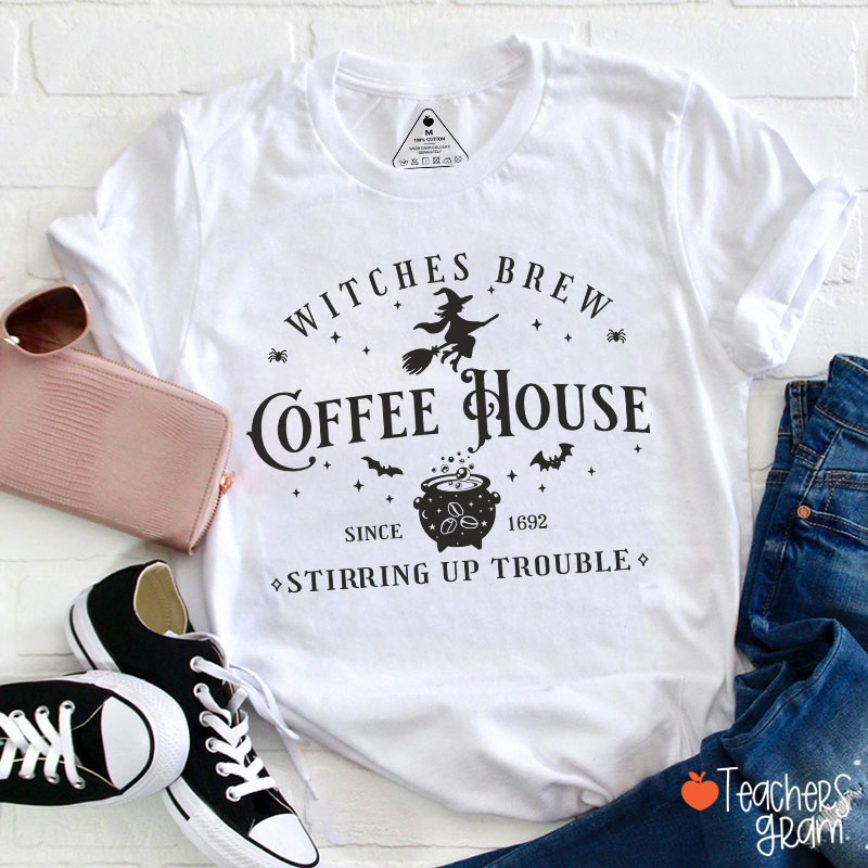 Witches Brew Coffee House Teacher T-Shirt