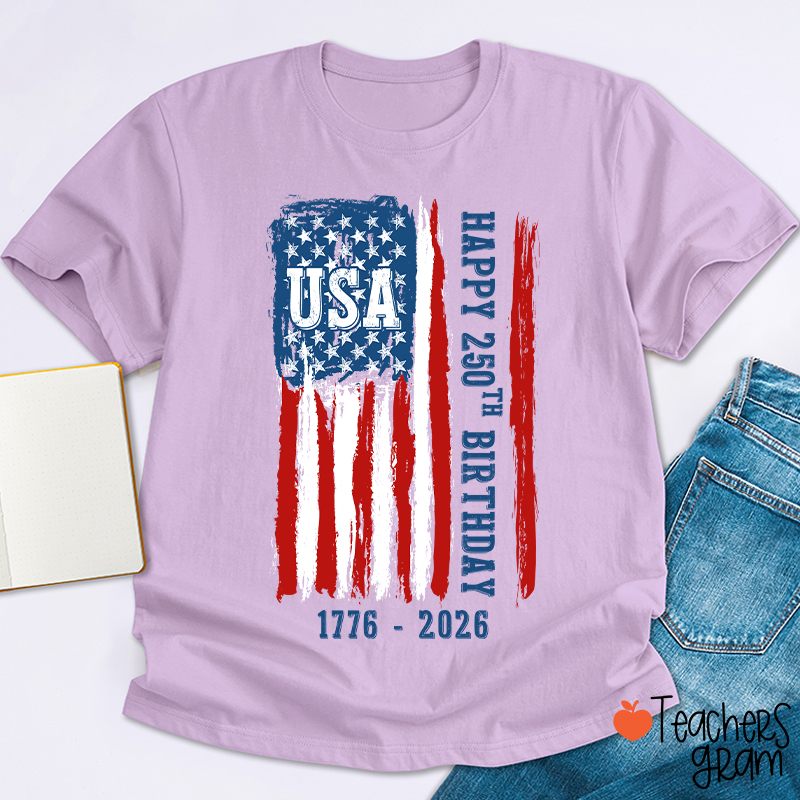America Independence Day 1776-2026 Patriotic Teacher T-Shirt