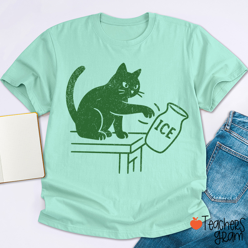Abolish ICE Funny Cat Political Teacher T-Shirt