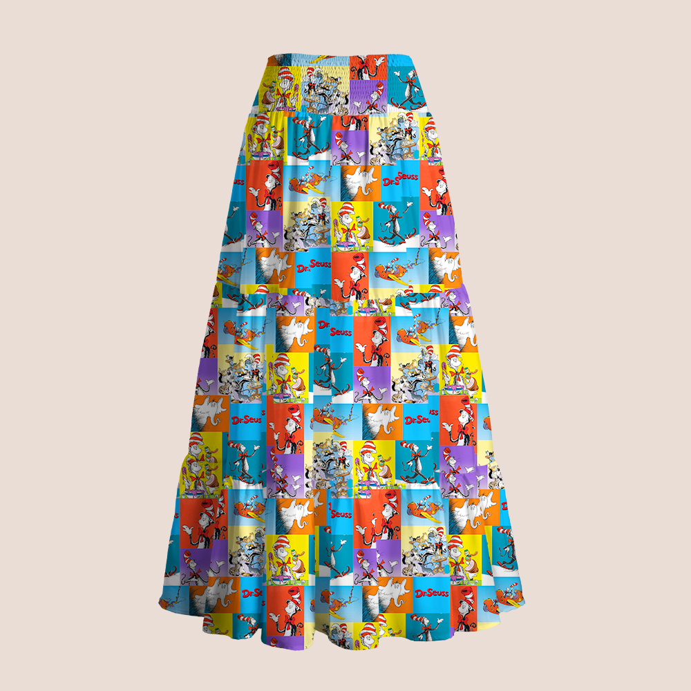 The Cat's Daily Routine Teacher Tiered Skirt