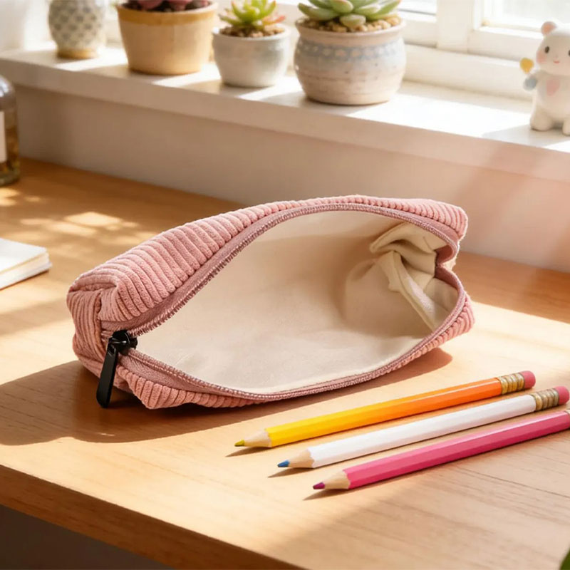 Personalized Back To School Corduroy Pencil Case
