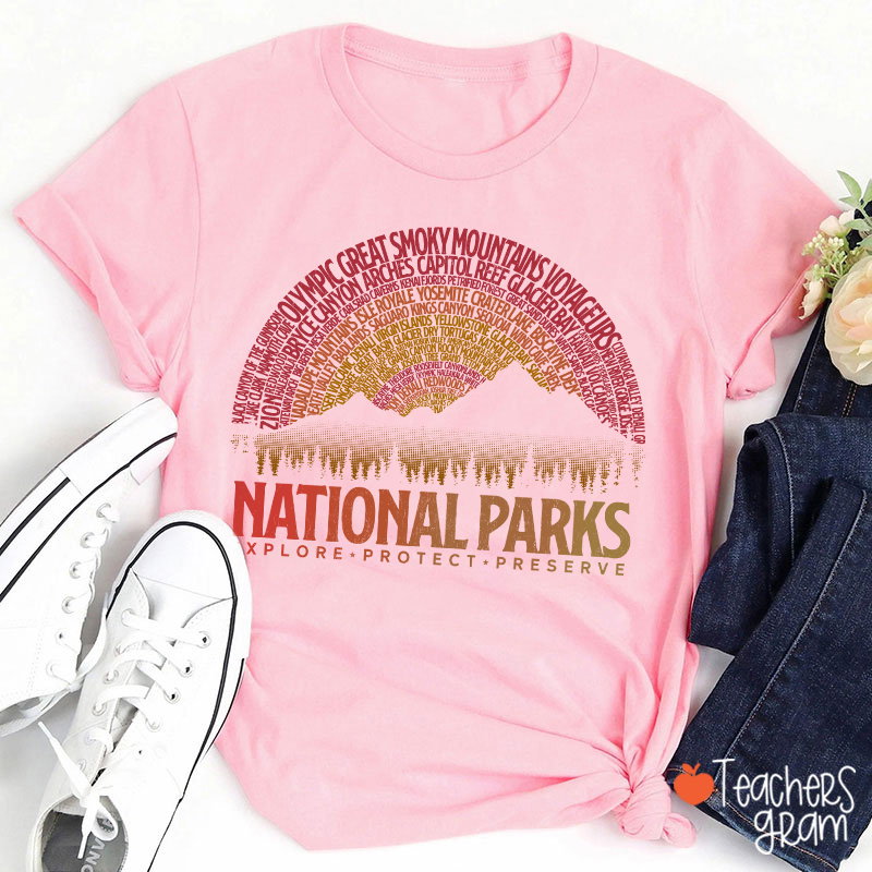 Vintage National Parks Teacher T-Shirt