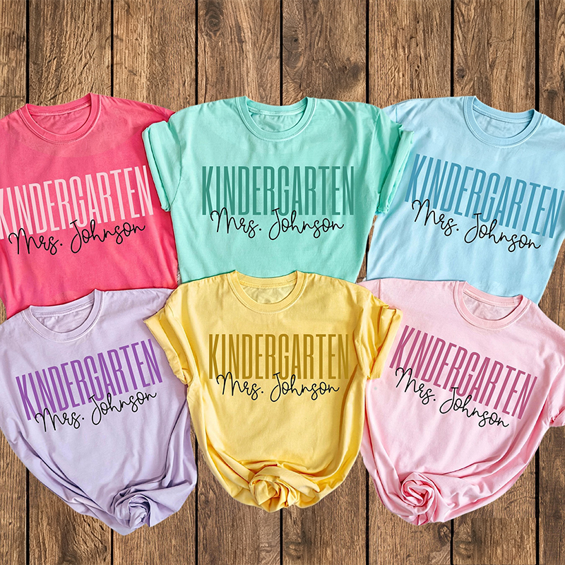Personalized Grade And Name Back To School Teacher T-Shirt