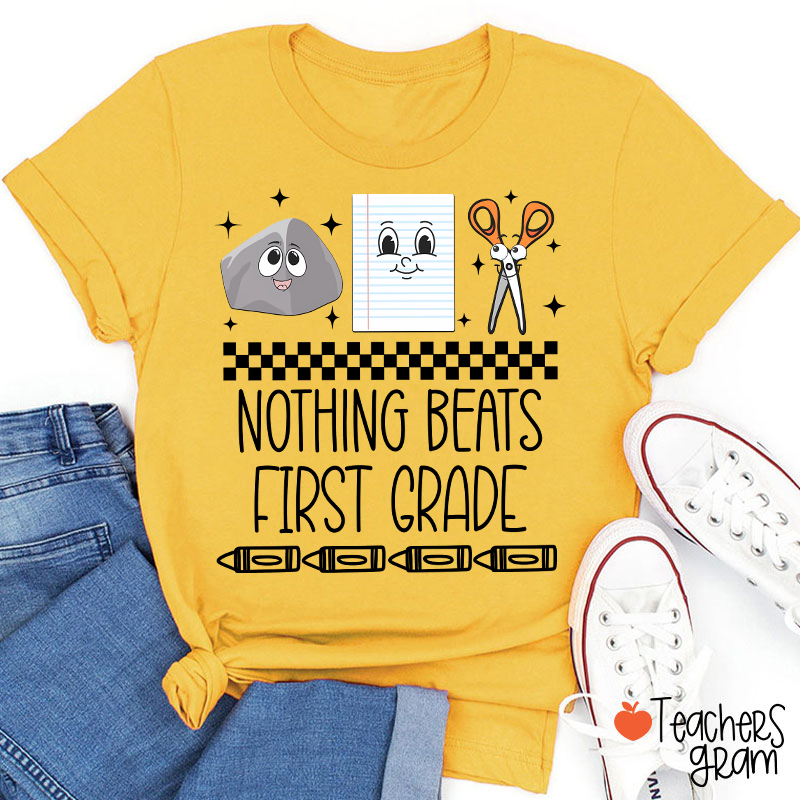 Personalized Grade Rock Paper Scissors Teacher T-Shirt