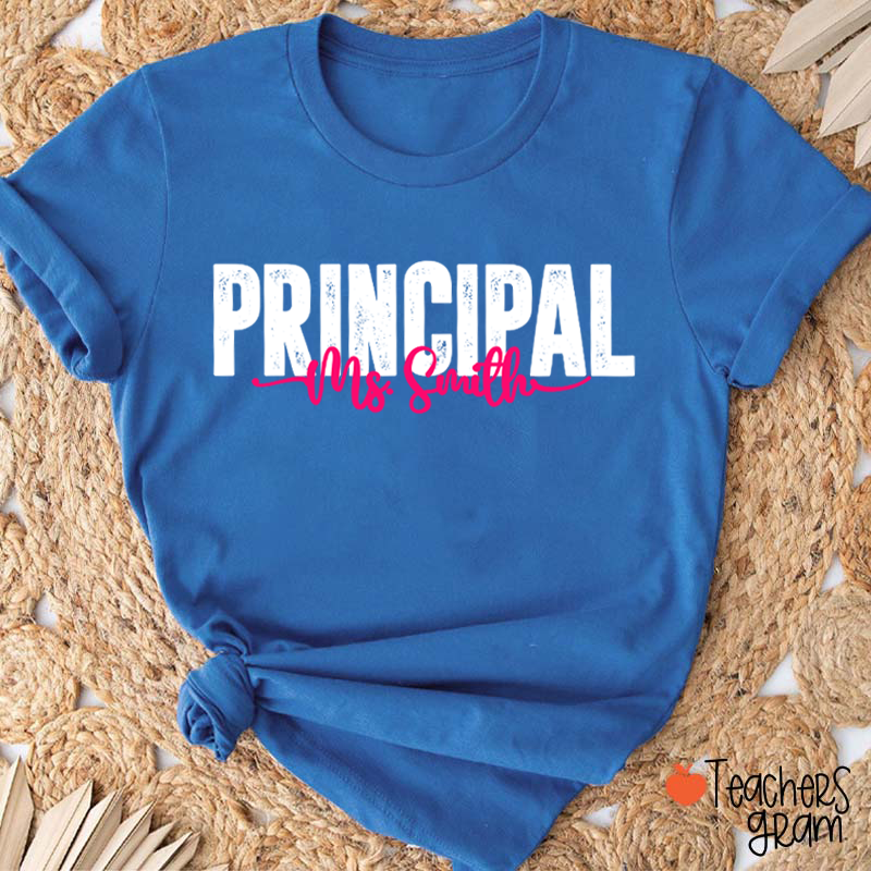 Personalized Name Distressed Assistant Teacher T-Shirt
