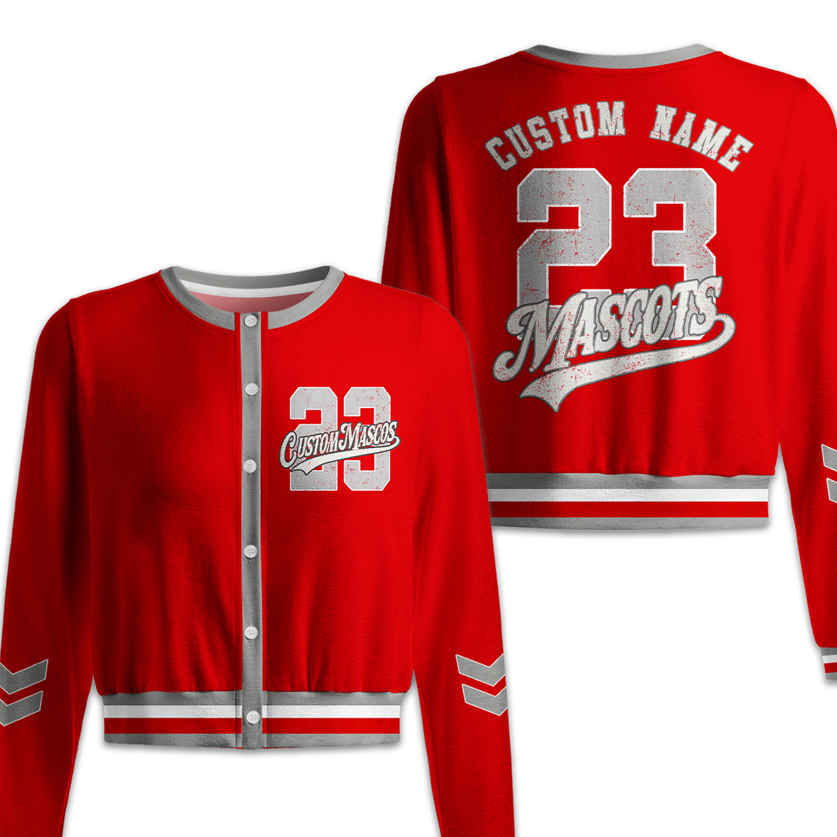 Personalized Mascot Retro Sport Team Name Number Teacher Ugly Cardigan Sweaters
