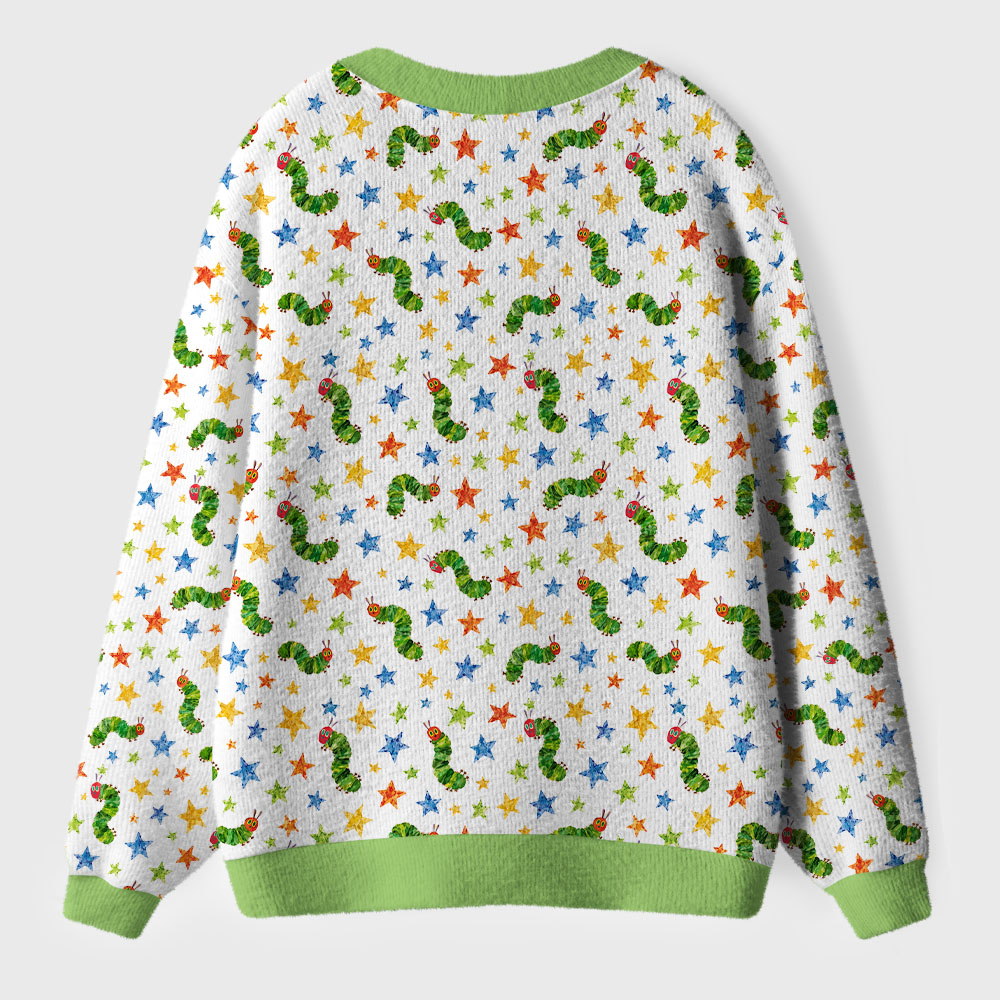 Personalized Name Star Caterpillar Teacher Ugly Cardigan Sweaters