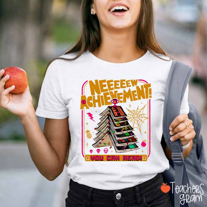 You Can Read Book Tree New Achievement Teacher T-Shirt