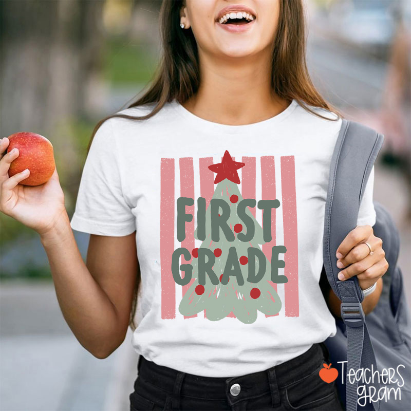 Personalized Jolly Grade Tree Gang Teacher T-Shirt
